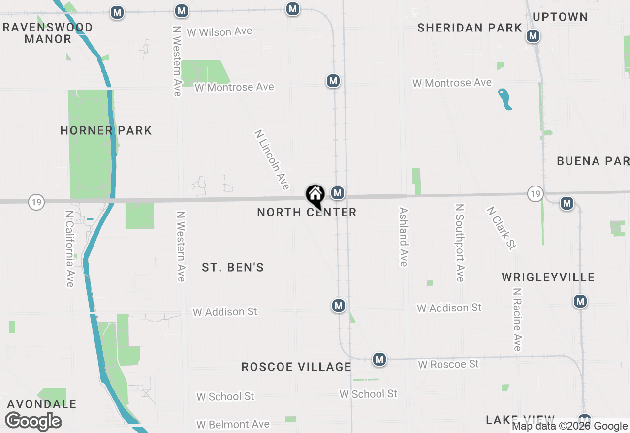 Map of 1911 W Larchmont Avenue #1B, Chicago, IL 60613