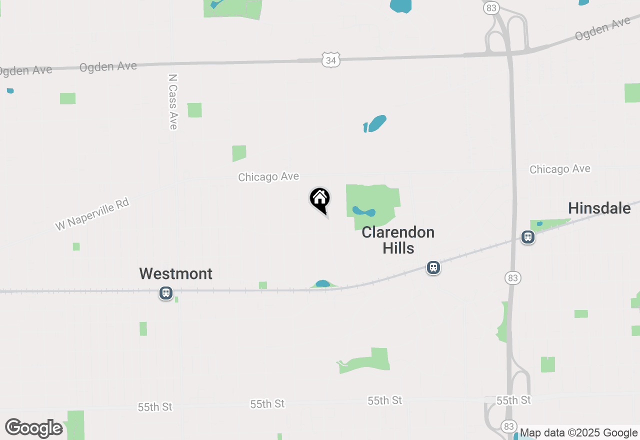 Map of 109 Woodstock Avenue, Clarendon Hills, IL 60514