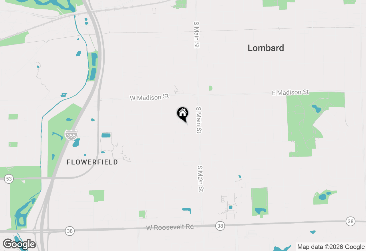 Map of 51 W Harrison Road, Lombard, IL 60148