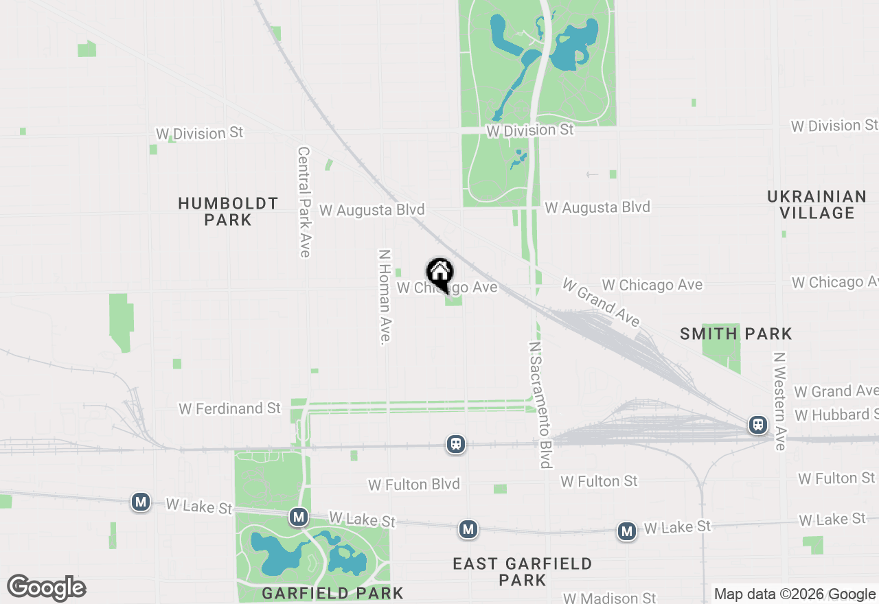 Map of 736 N Sawyer Avenue, Chicago, IL 60624