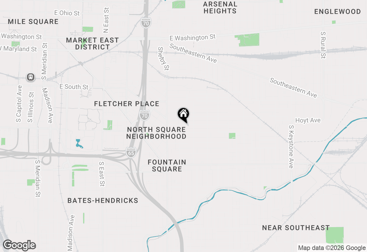 Map of 1225 Hoyt Avenue, Indianapolis, IN 46203