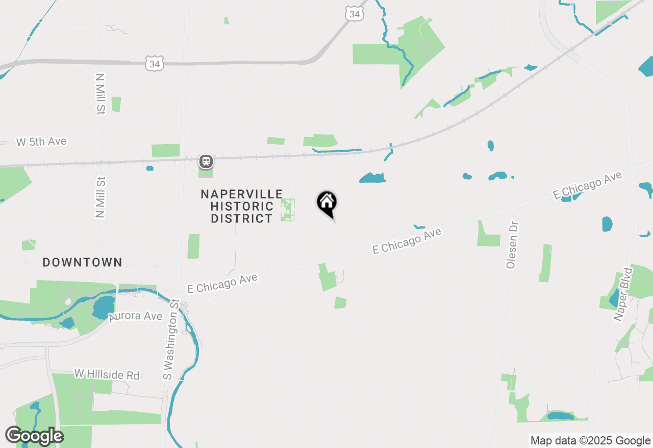 Map of 824 E Franklin Avenue, Naperville, IL 60540