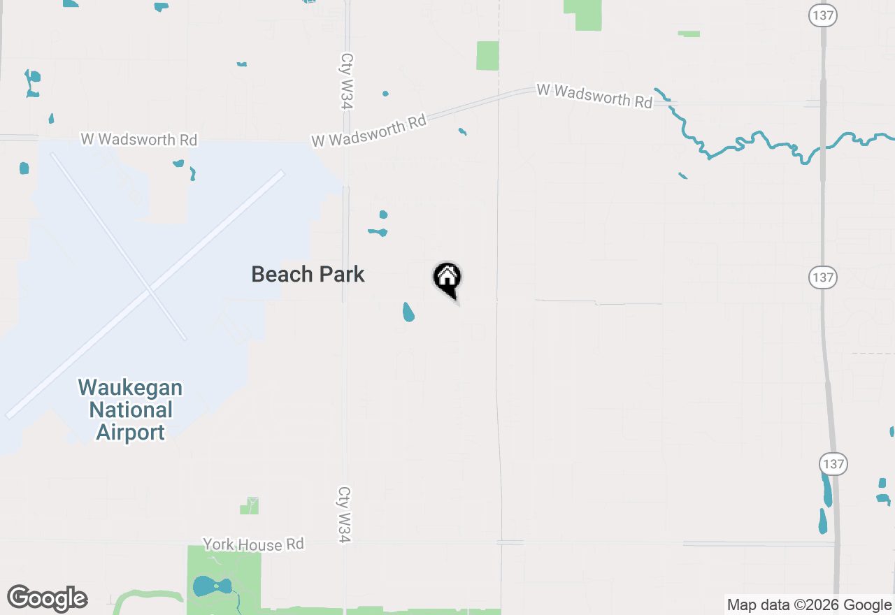 Map of 1403 W Beach Road, Waukegan, IL 60087