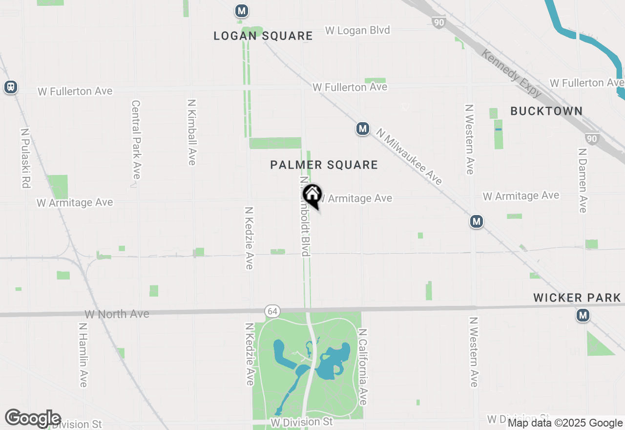 Map of 1925 N Humboldt Boulevard #P-14, Chicago, IL 60647