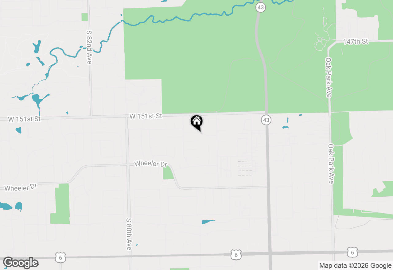 Map of 7601 Sycamore Drive, Orland Park, IL 60462