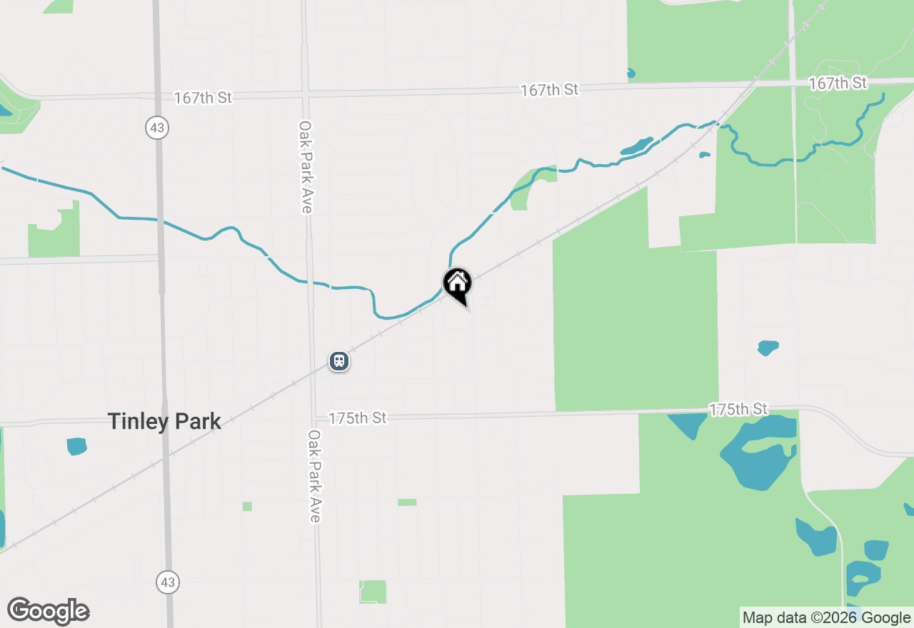 Map of 6419 Oak Forest Avenue #2S, Tinley Park, IL 60477
