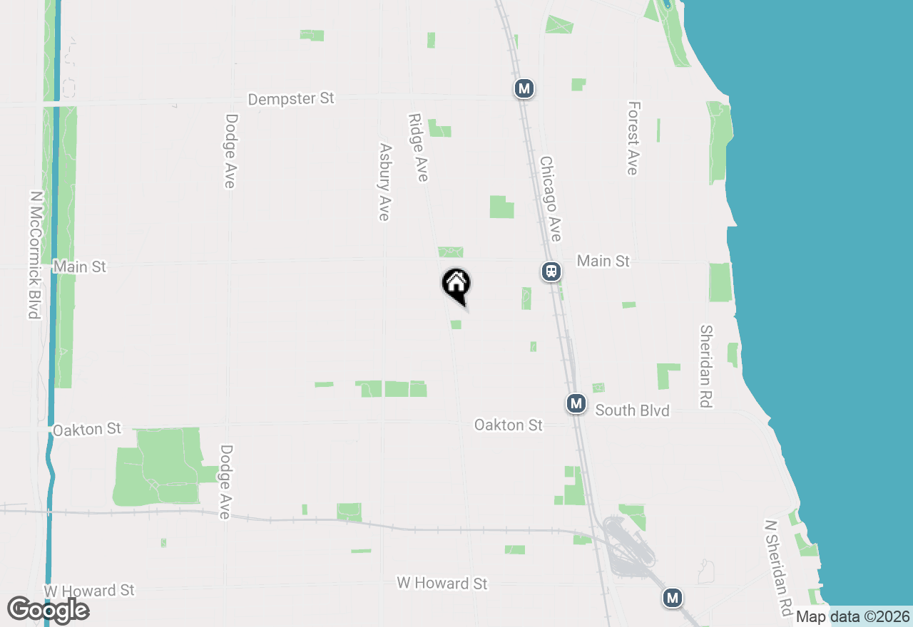Map of 737 Ridge Avenue #2H, Evanston, IL 60202