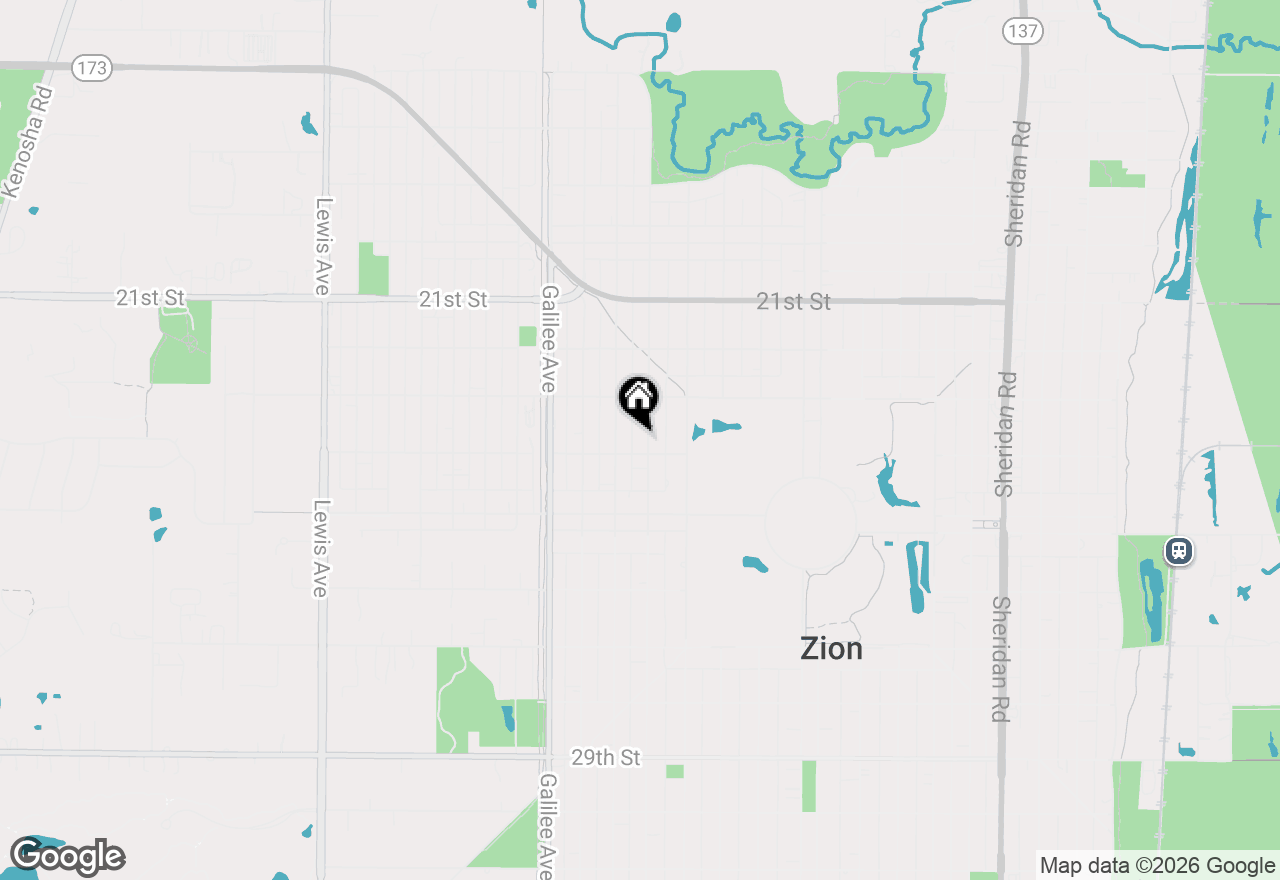 Map of 2318 Gideon Avenue, Zion, IL 60099