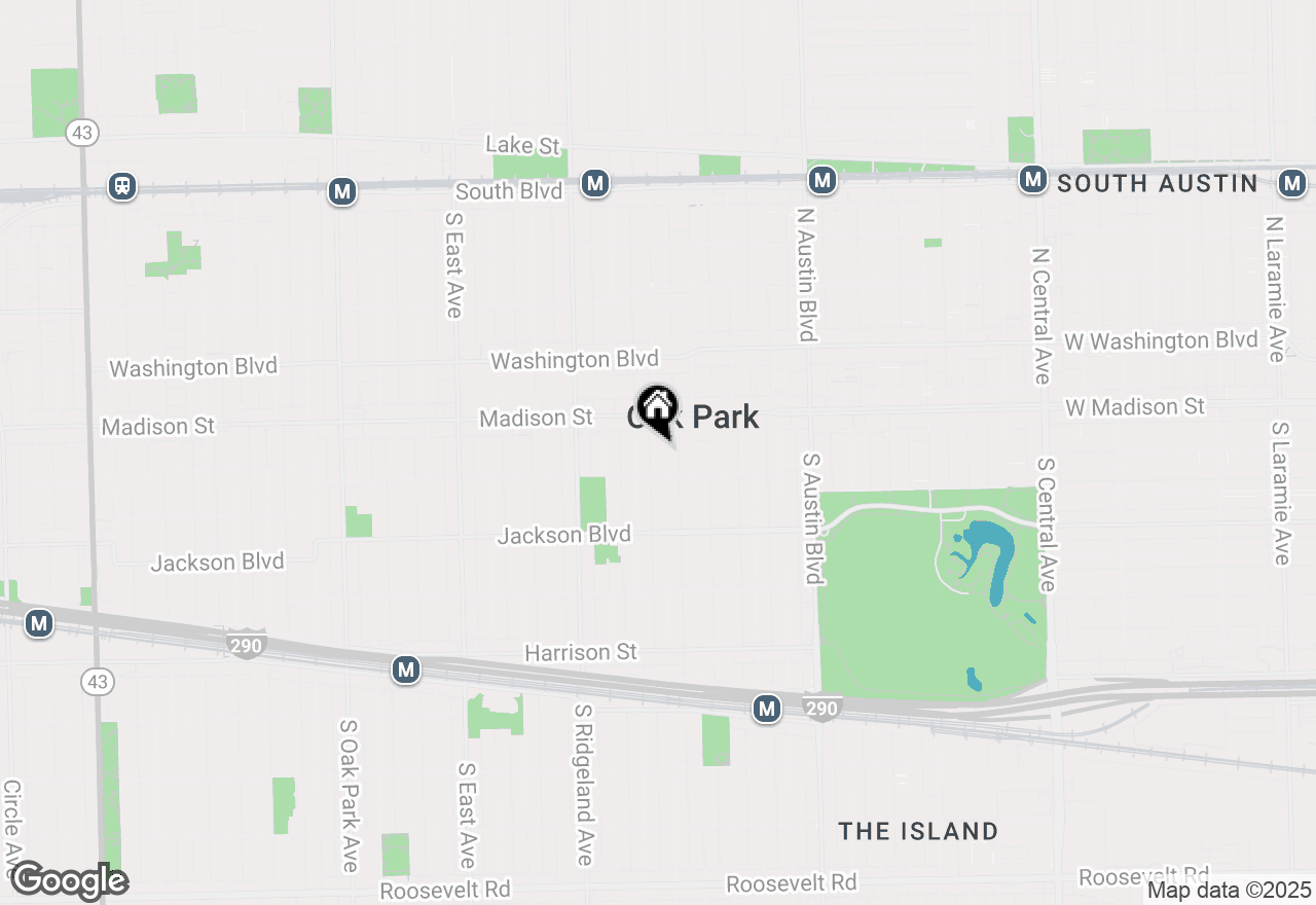 Map of 529 S Harvey Avenue, Oak Park, IL 60304