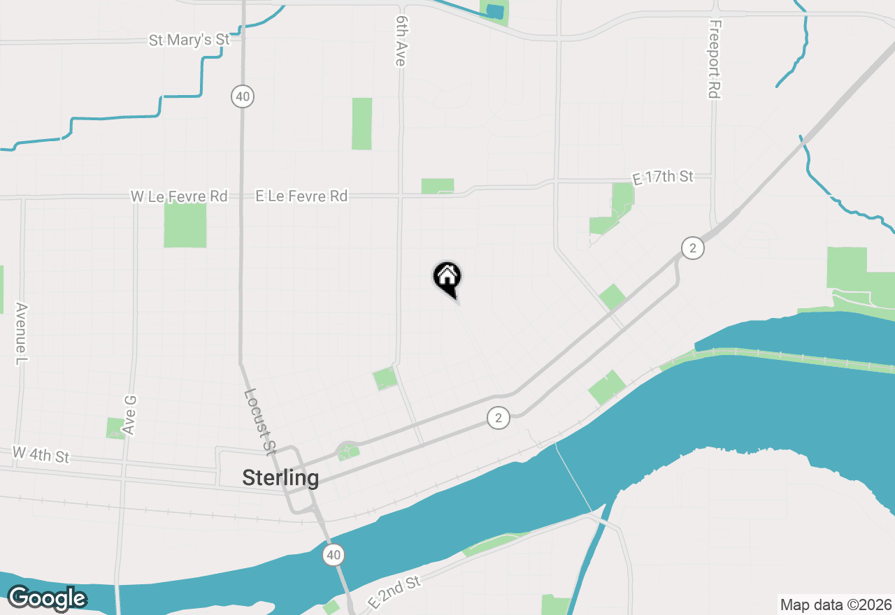 Map of 1102 8th Avenue, Sterling, IL 61081