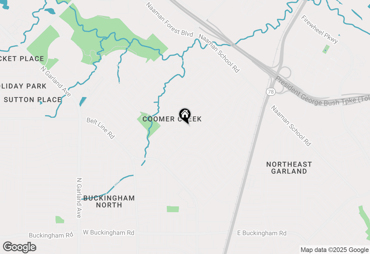 Map of 342 Kingsbridge Drive, Garland, TX 75040