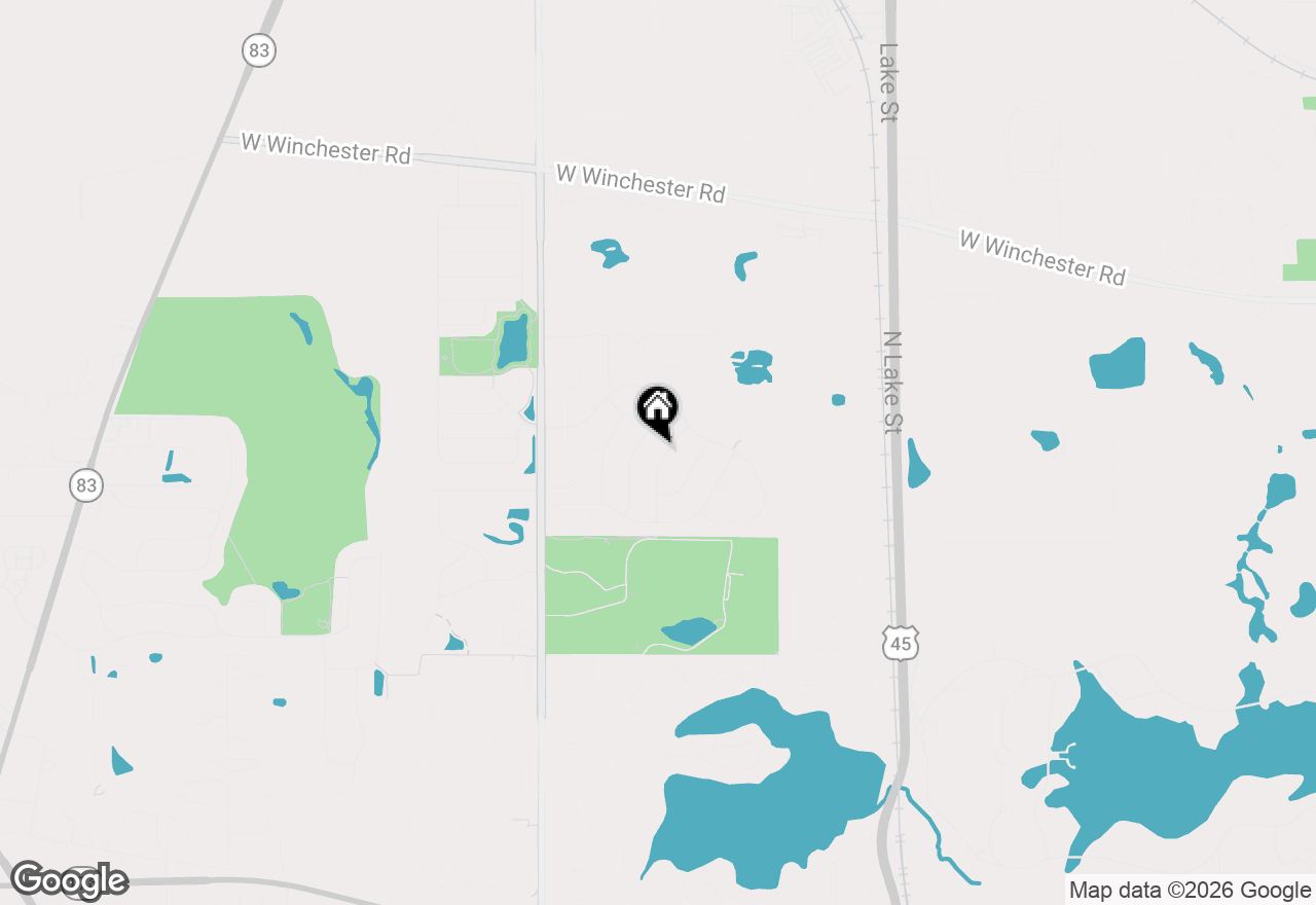 Map of 1650 Alemeda Lane, Mundelein, IL 60060