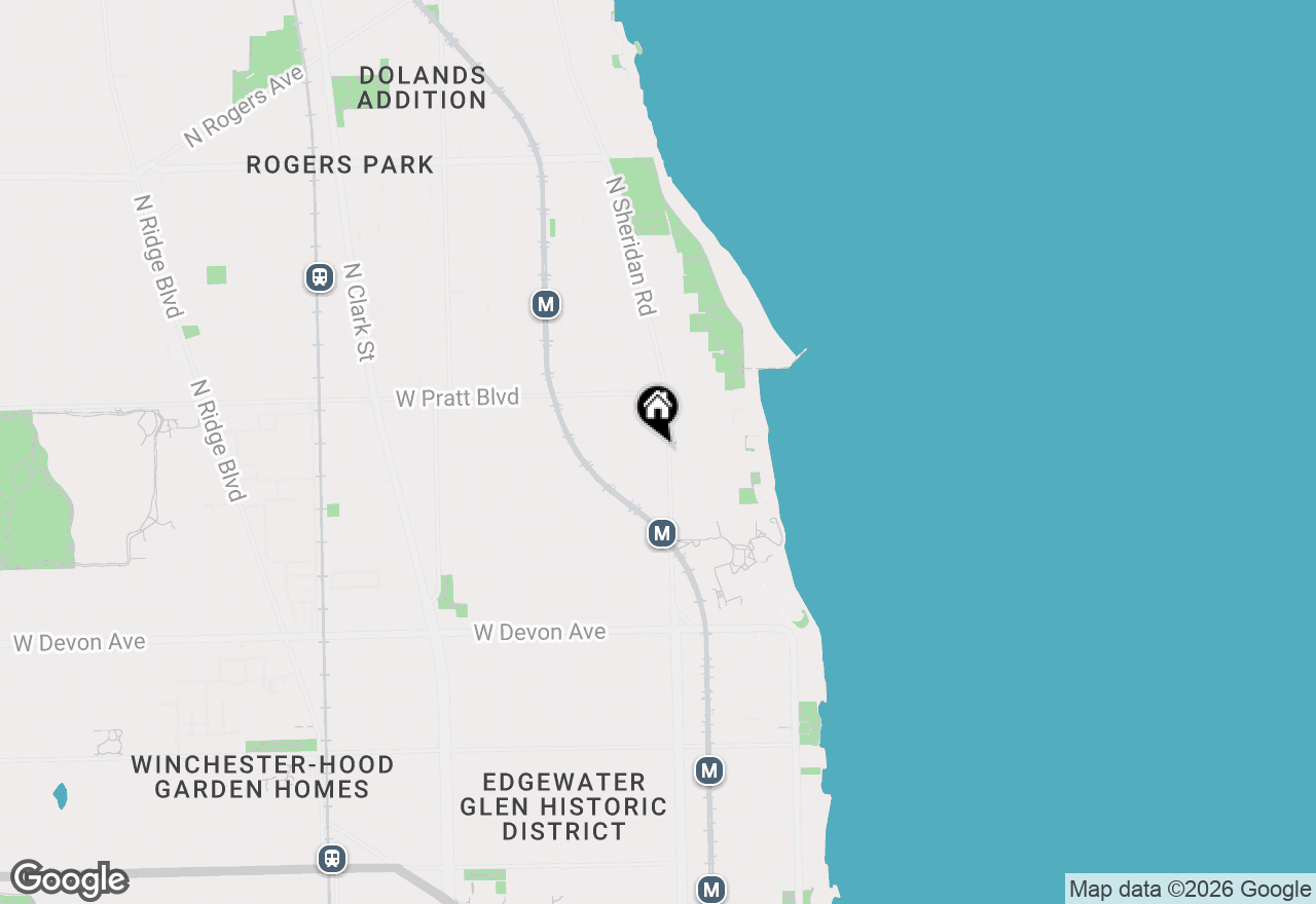 Map of 1212 W North Shore Avenue #3W, Chicago, IL 60626