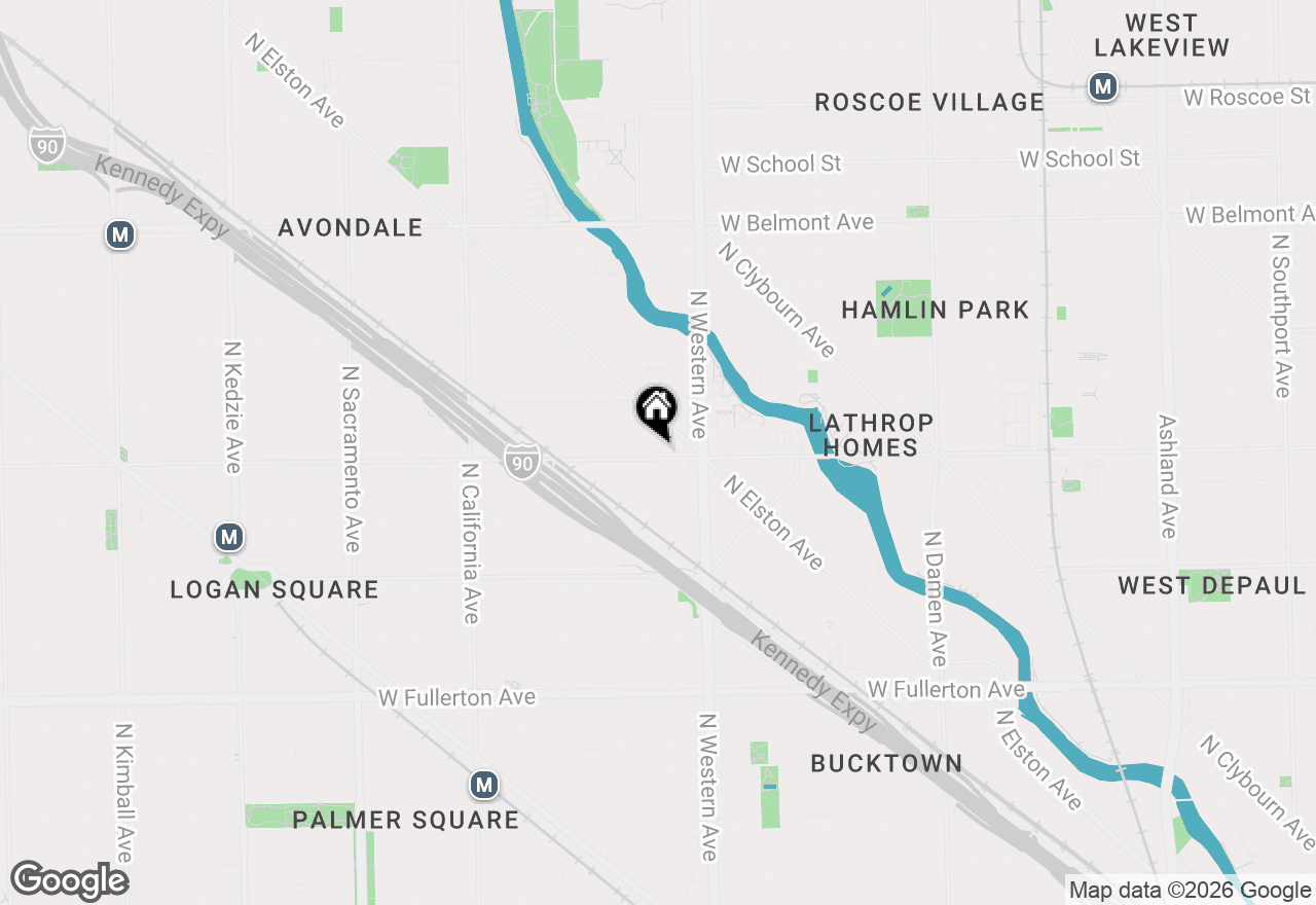 Map of 2448 W Diversey Avenue #1, Chicago, IL 60647
