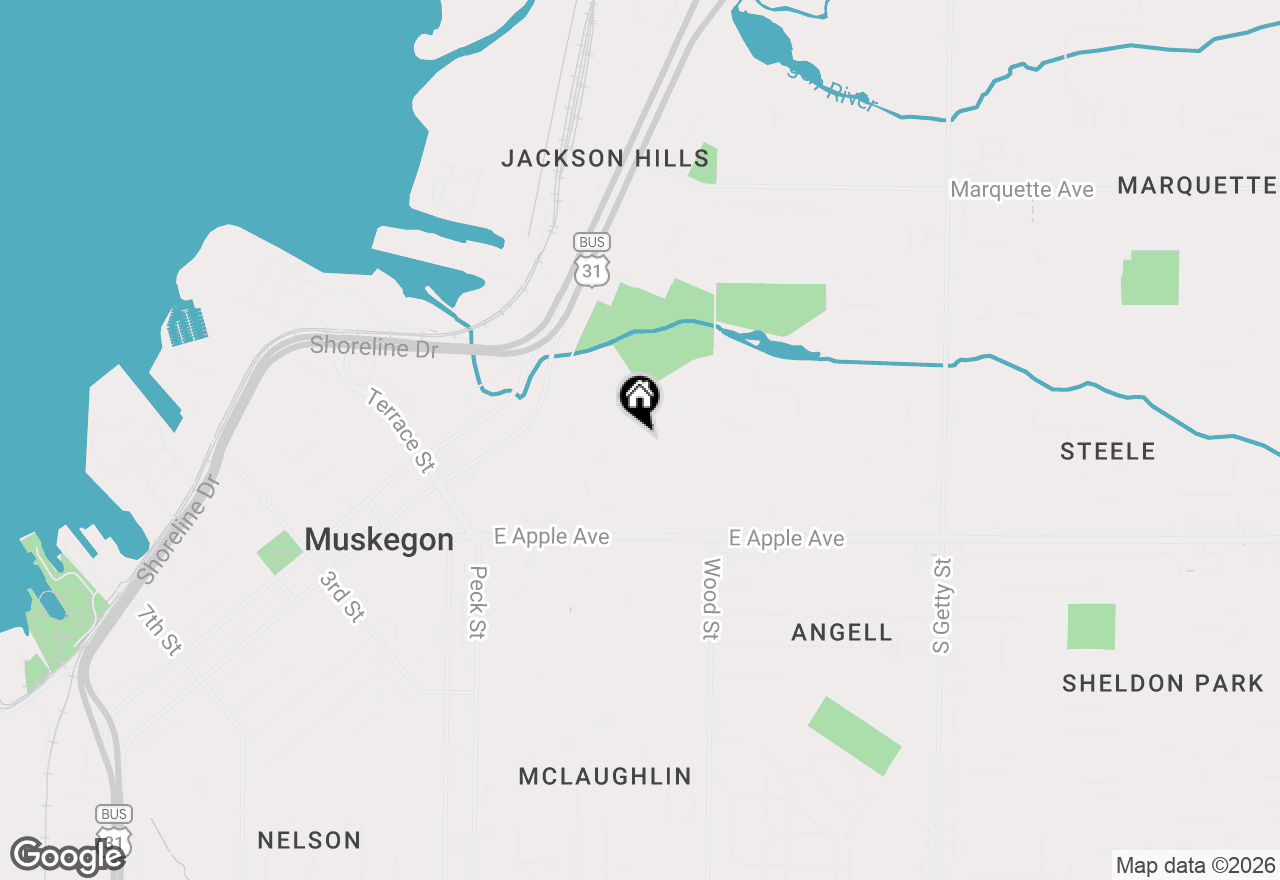 Map of 267 Myrtle Avenue, Muskegon, MI 49442