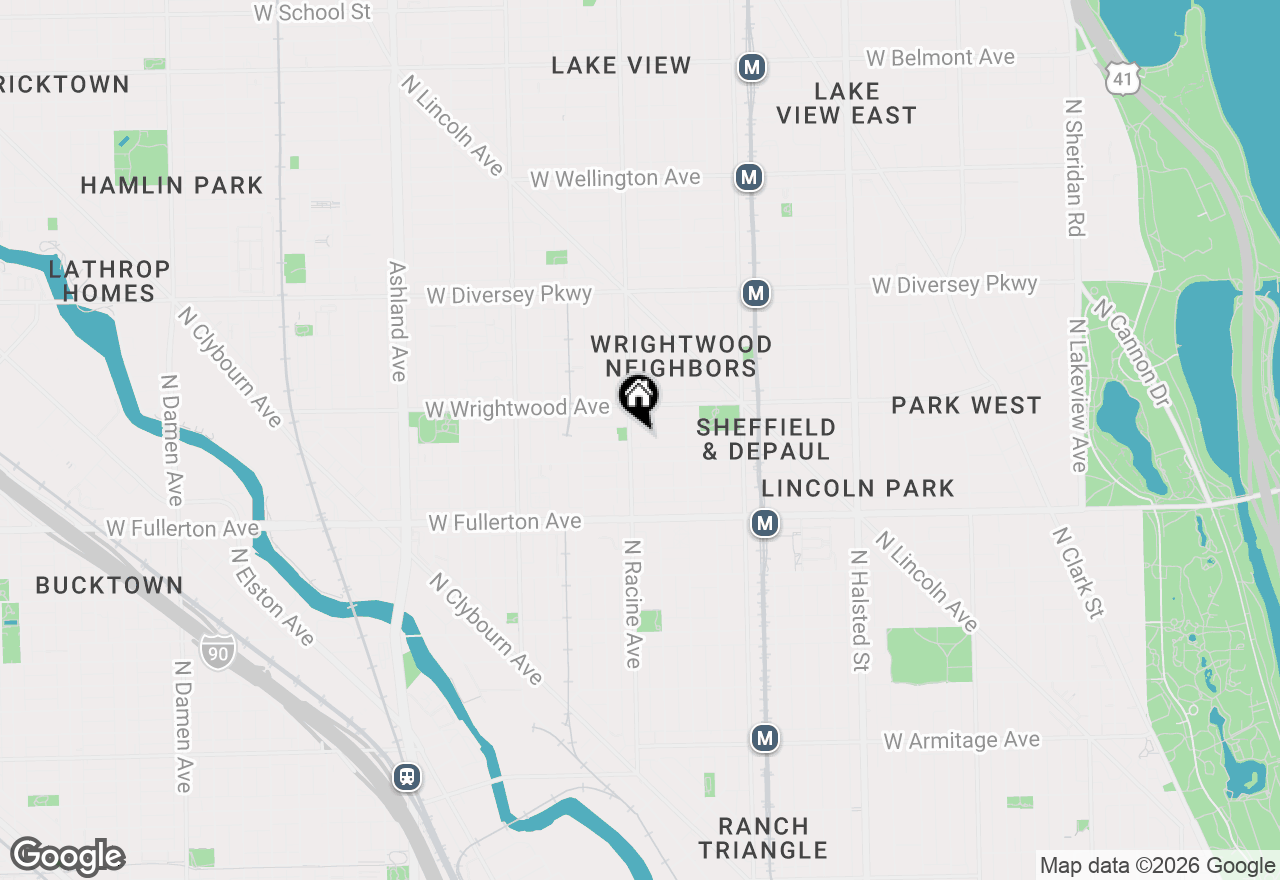 Map of 1151 W Lill Avenue, Chicago, IL 60614