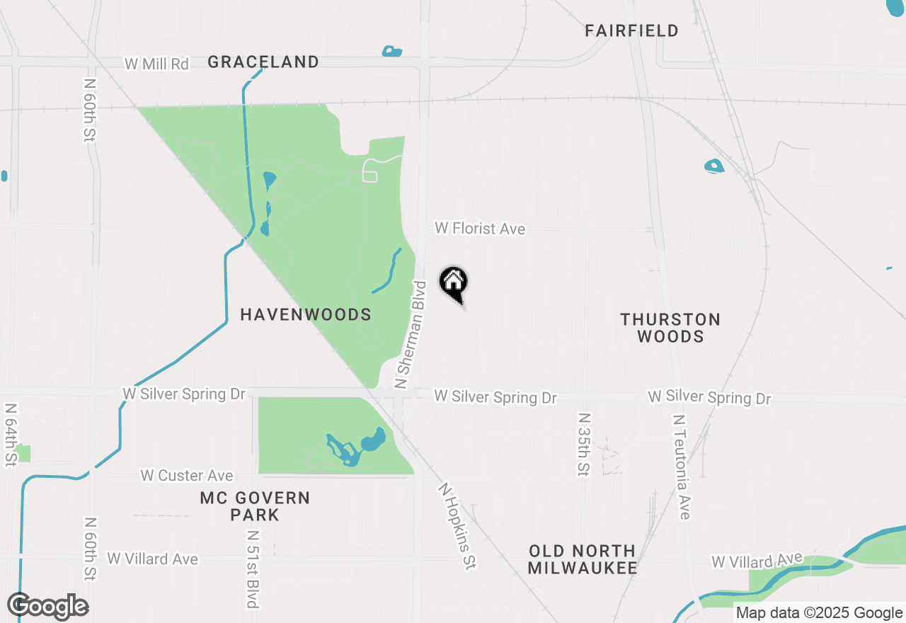 Map of 5766 N 42nd St, Milwaukee, WI 53209