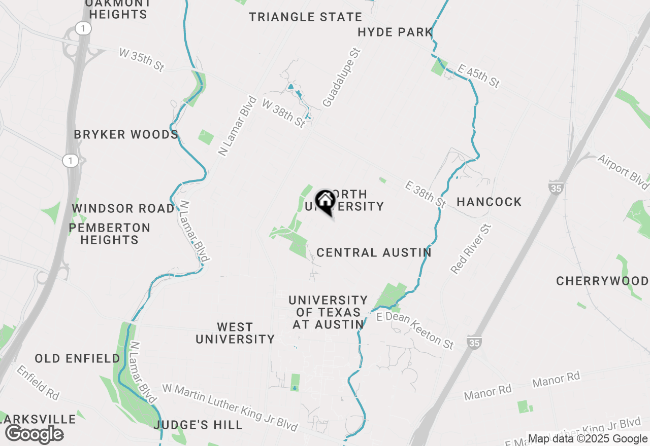 Map of 105 Laurel Ln, Austin, TX 78705