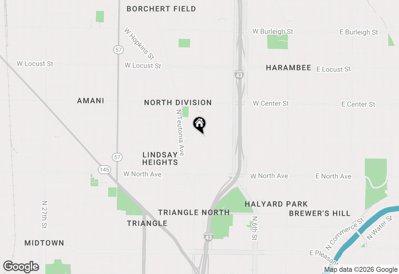 Map of 1122 W Wright St, Milwaukee, WI 53206