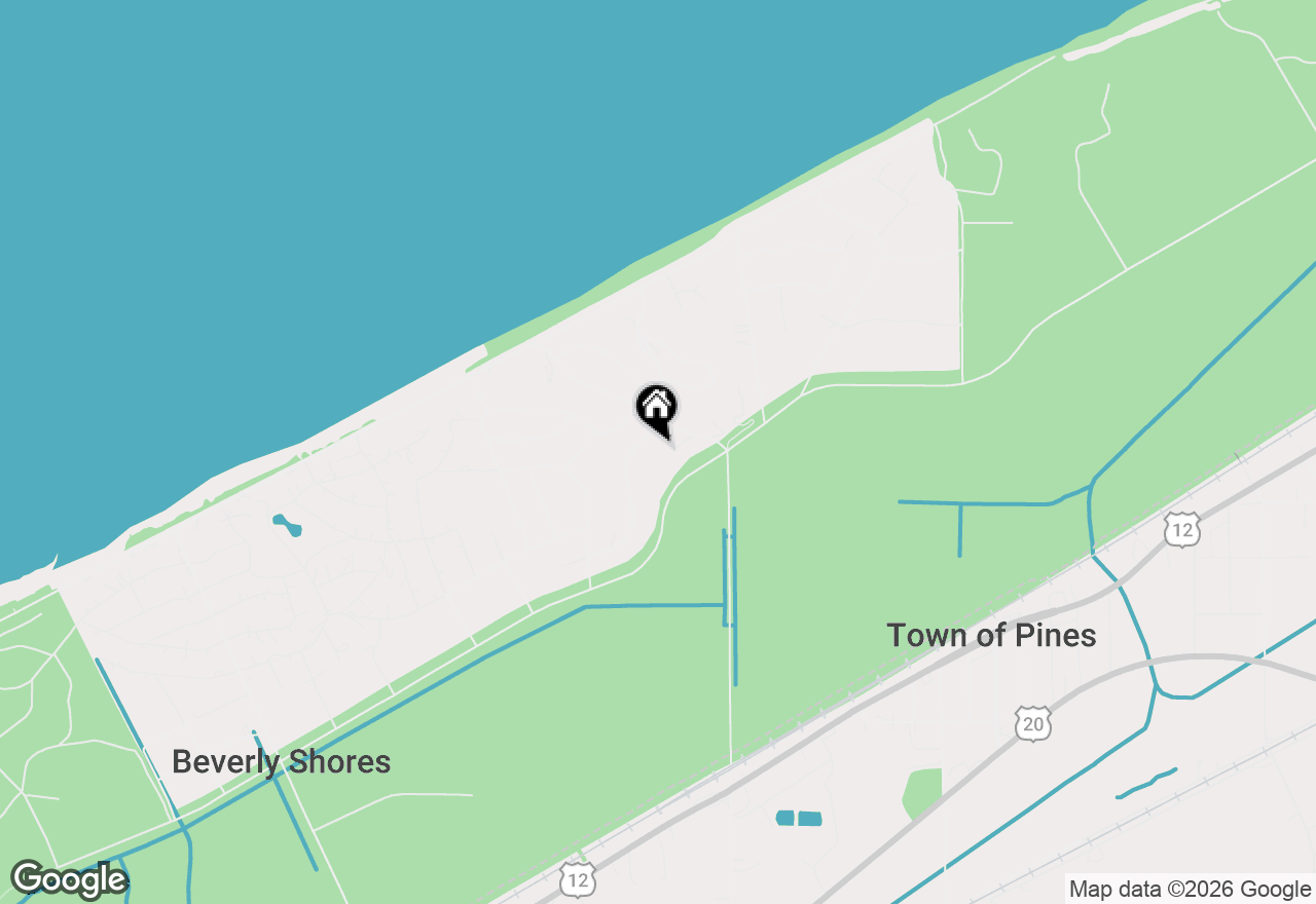 Map of 514 E Bellevue Avenue, Beverly Shores, IN 46301