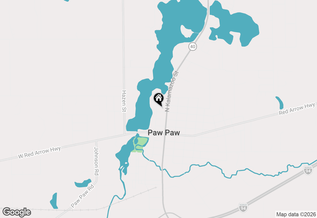 Map of 406 N Gremps Street, Paw Paw, MI 49079