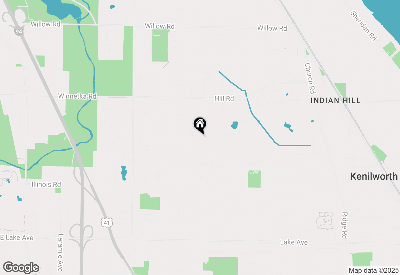 Map of 52 Locust Road, Winnetka, IL 60093