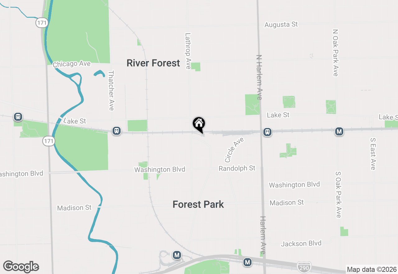 Map of 7521 Brown Avenue #E, Forest Park, IL 60130
