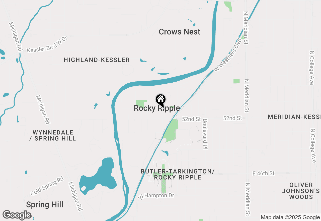 Map of 5256 Clarendon Road, Indianapolis, IN 46208