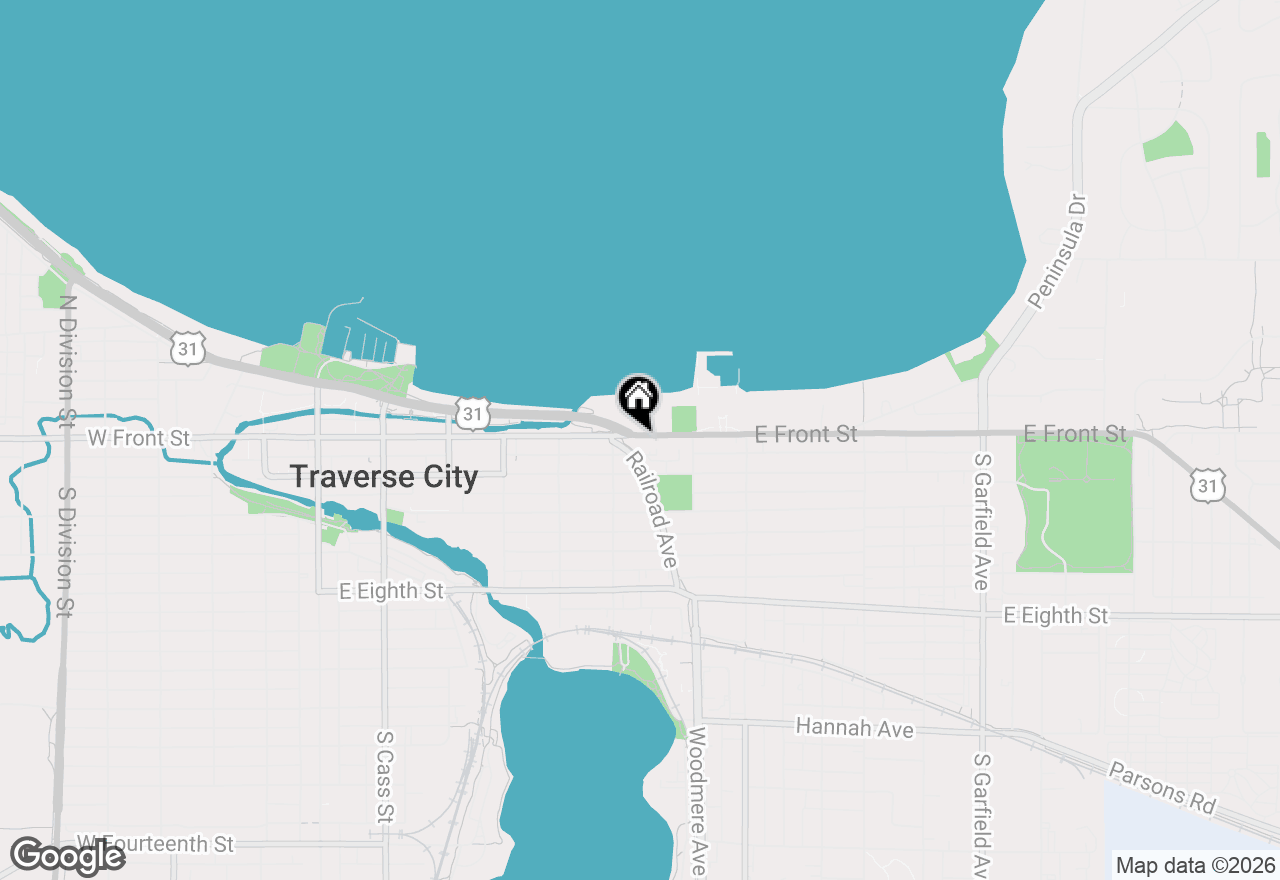 Map of 100 Hope Street, Traverse City, MI 49686