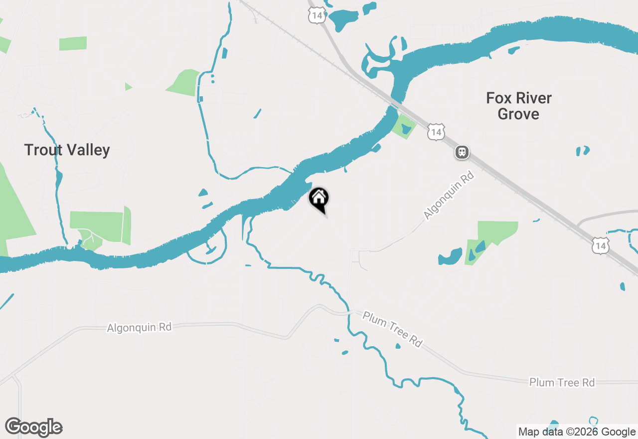 Map of 1104 Hillcrest Avenue, Fox River Grove, IL 60021