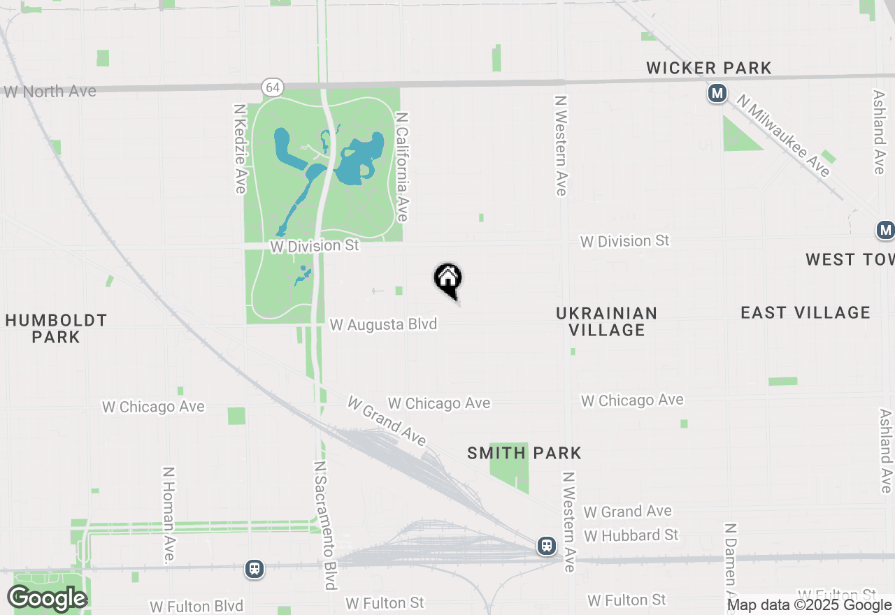 Map of 1019 N Washtenaw Avenue #2, Chicago, IL 60622