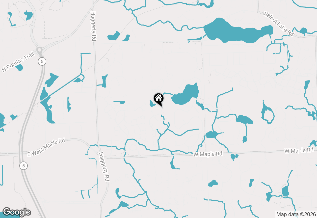 Map of 6353 Brookview Lane, West Bloomfield, MI 48322