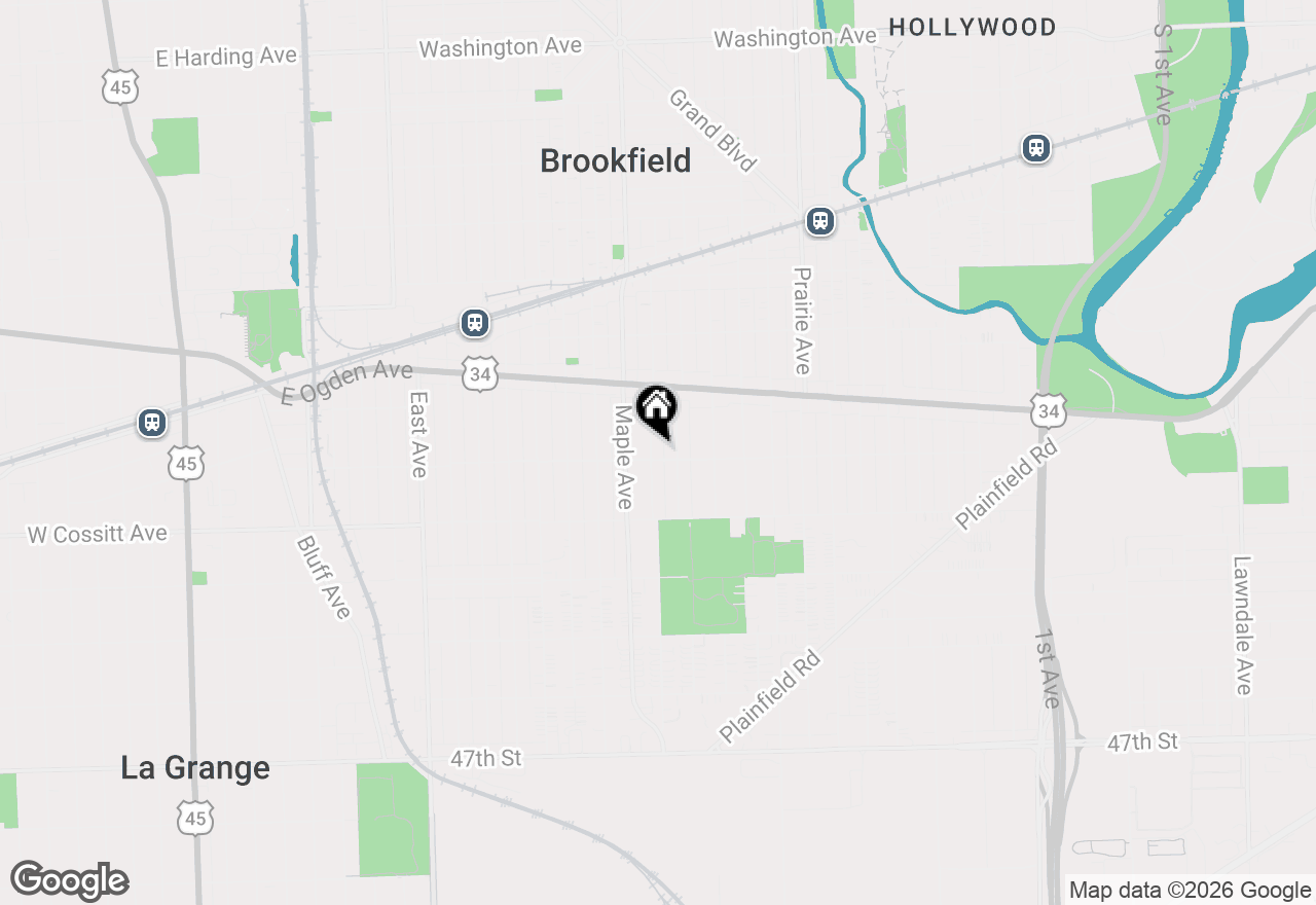 Map of 4153 Elm Avenue, Brookfield, IL 60513