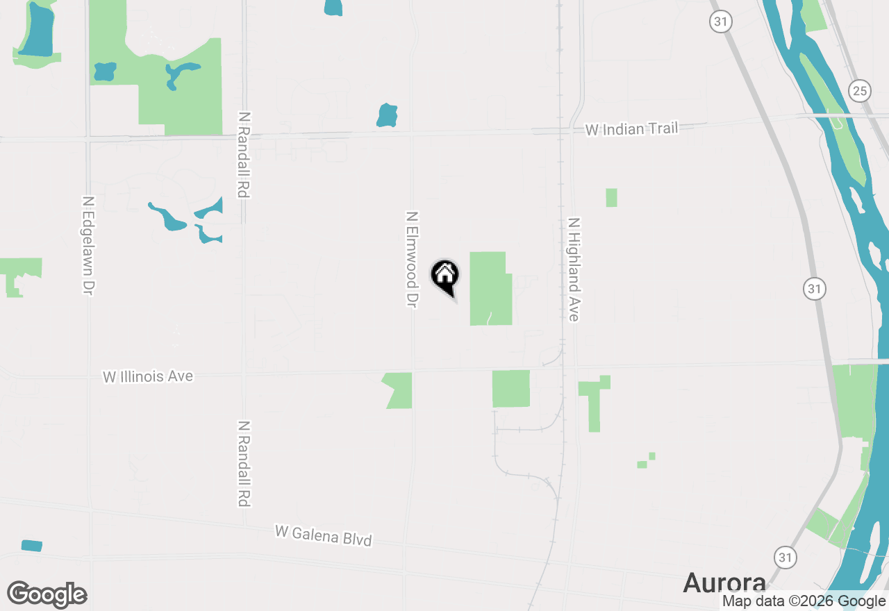 Map of 825 Foran Lane, Aurora, IL 60506