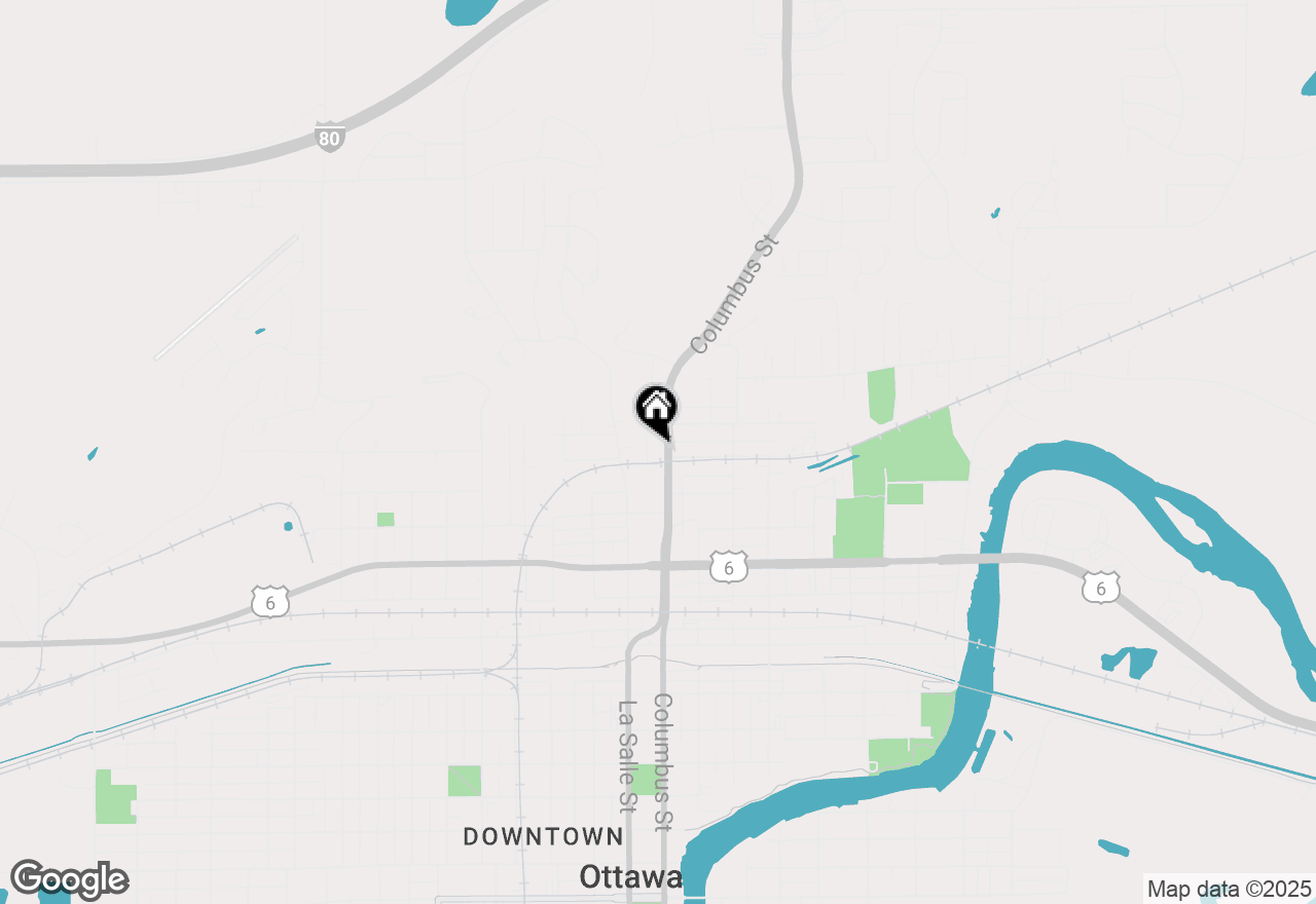 Map of 1913 Columbus Street, Ottawa, IL 61350