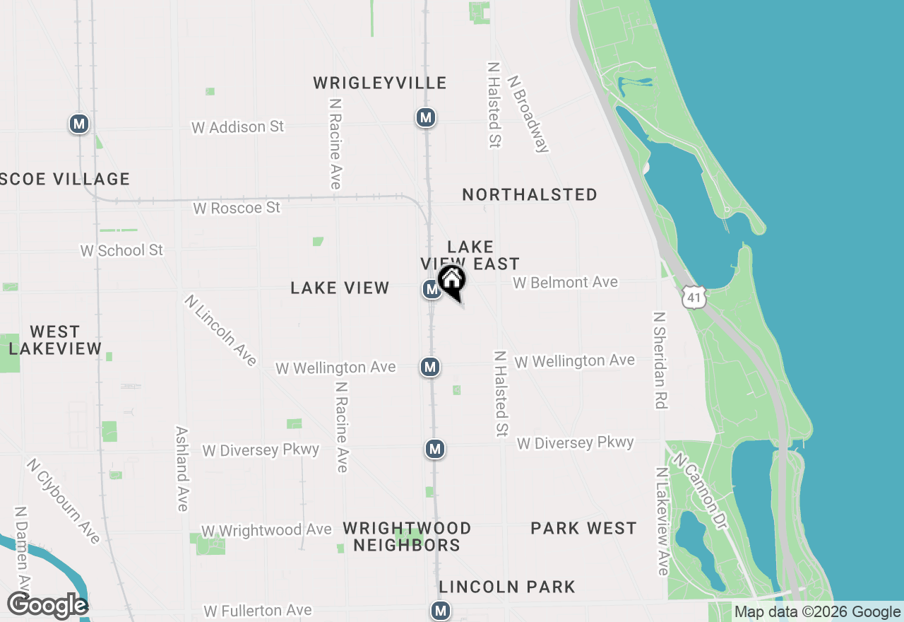 Map of 909 W Fletcher Street #2, Chicago, IL 60657