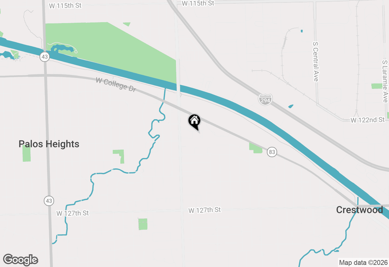Map of 12249 S Arbor Trail #G2, Palos Heights, IL 60463