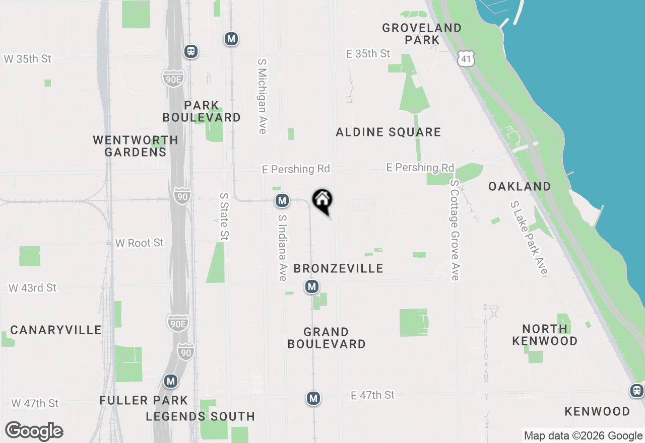 Map of 4055 S Calumet Avenue #2S, Chicago, IL 60653