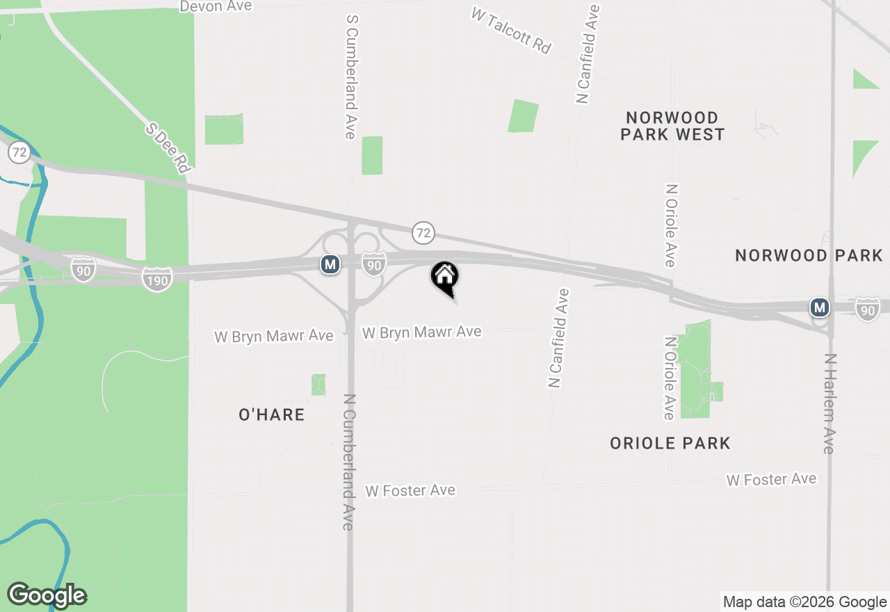 Map of 5639 N Manor Lane, Norwood Park, IL 60631