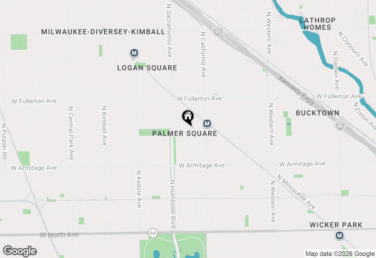 Map of 2867 W Palmer Street #G, Chicago, IL 60647