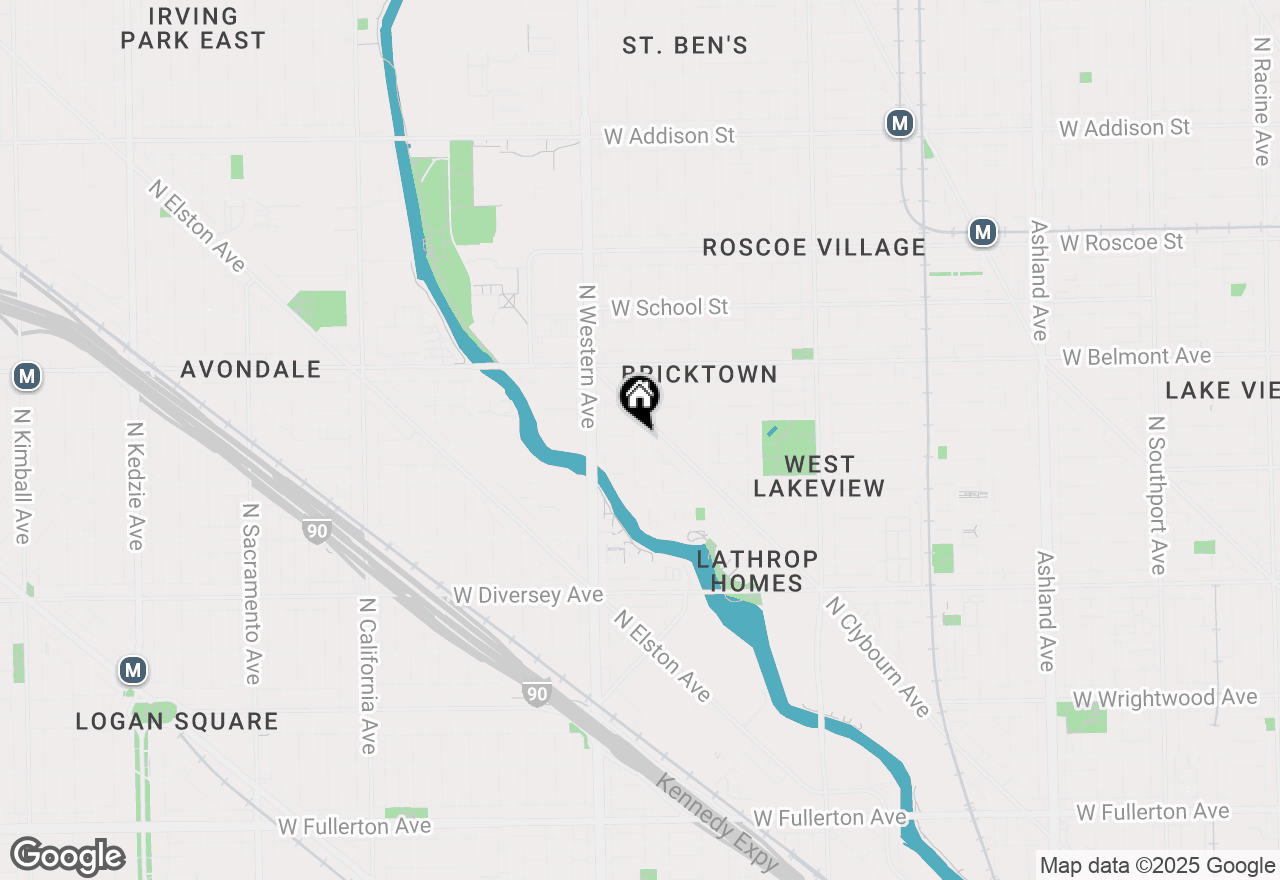Map of 3042 N Oakley Avenue #2S, Chicago, IL 60618