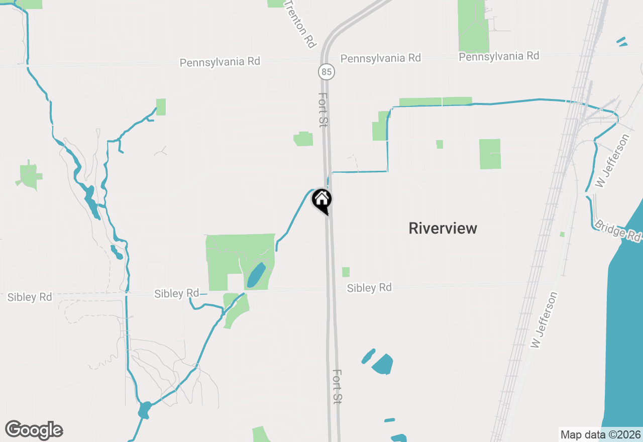 Map of 18480 Fort Street, Riverview, MI 48193