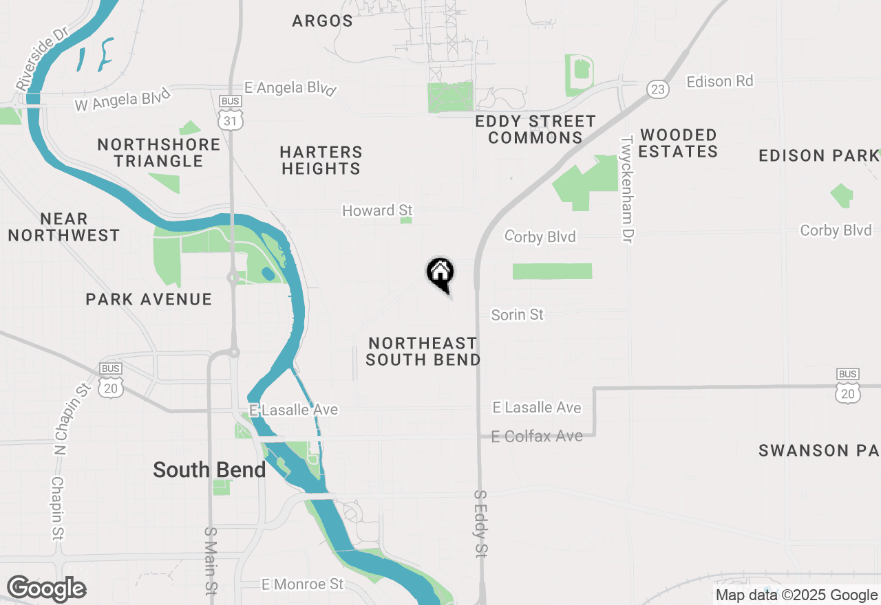 Map of 616 N Notre Dame Avenue, South Bend, IN 46617