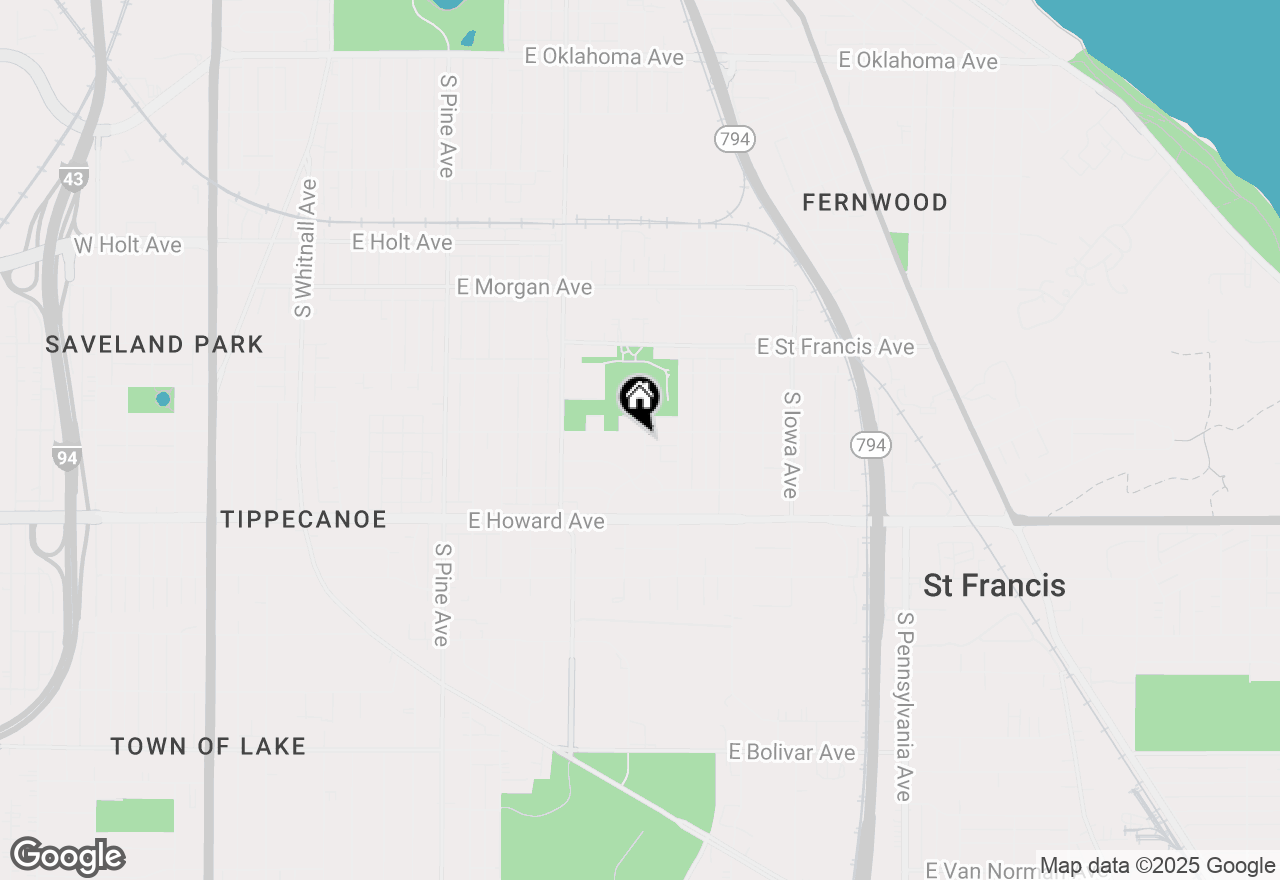 Map of 1429 E Saveland Ave, Milwaukee, WI 53207