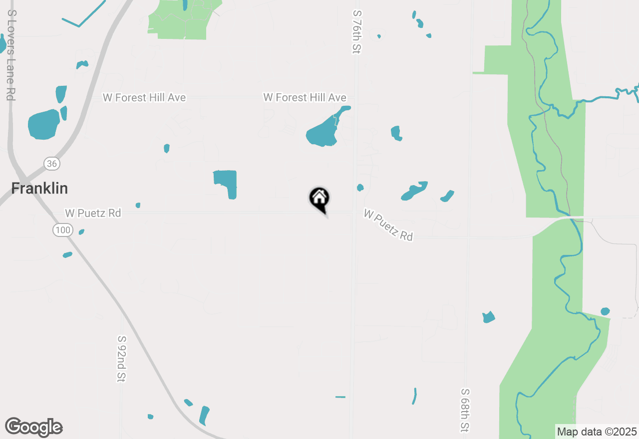Map of 7825 W Puetz Rd, Franklin, WI 53132