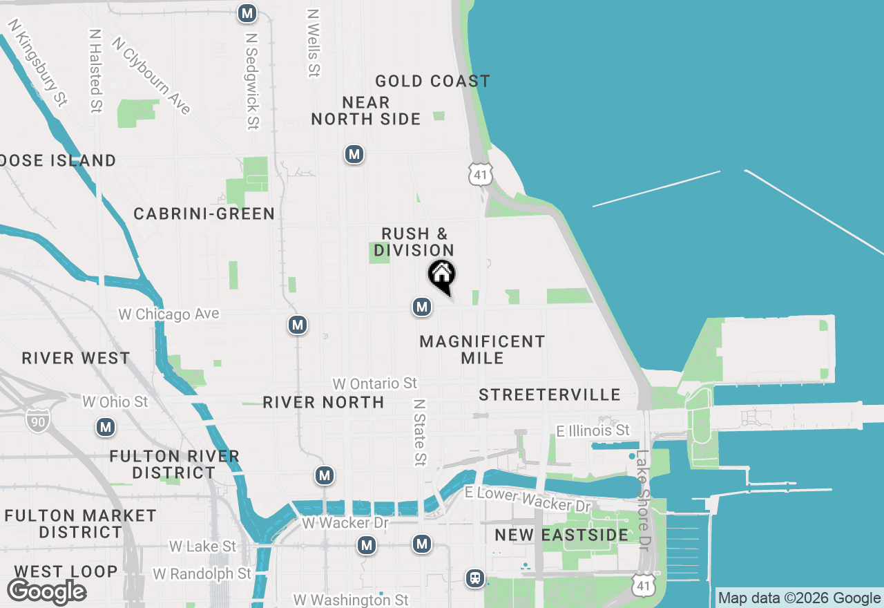 Map of 42 E Chicago Avenue #3W, Chicago, IL 60611