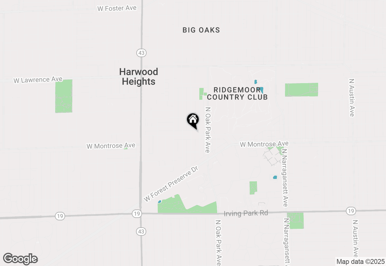 Map of 6856 W Montrose Avenue, Harwood Heights, IL 60706