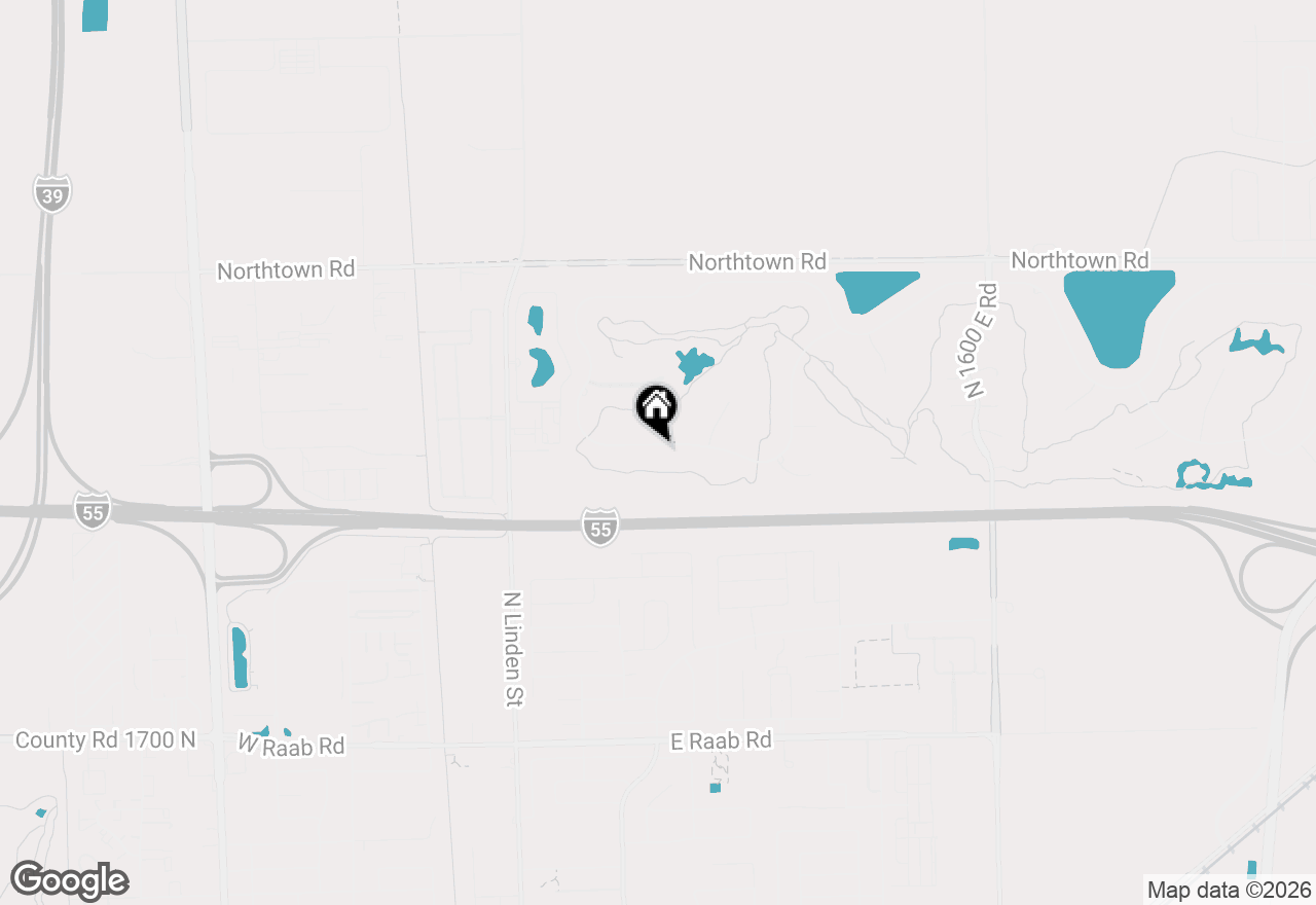 Map of 409 Whispering Pines Cc Lane, Normal, IL 61761