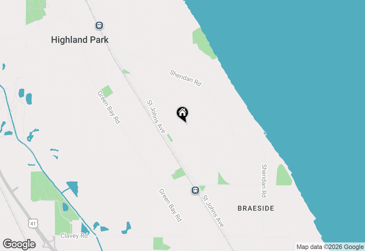 Map of 395 Cedar Avenue, Highland Park, IL 60035