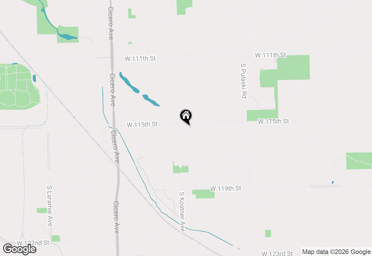 Map of 11520 S Kolin Avenue, Alsip, IL 60803